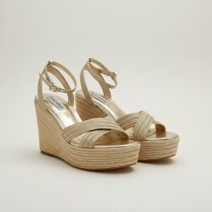 Steve Madden Dazed Gold Platform Sandals - Women's Size 8.5 - Brand New